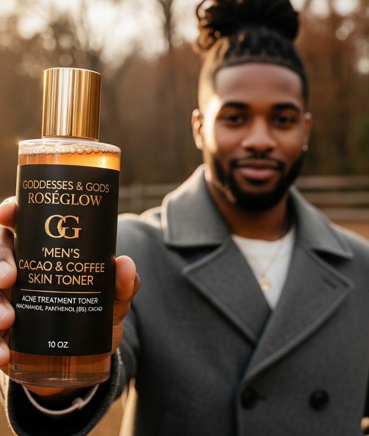 RoséGlow Mens ☕ Cacao & Coffee Skin Toner