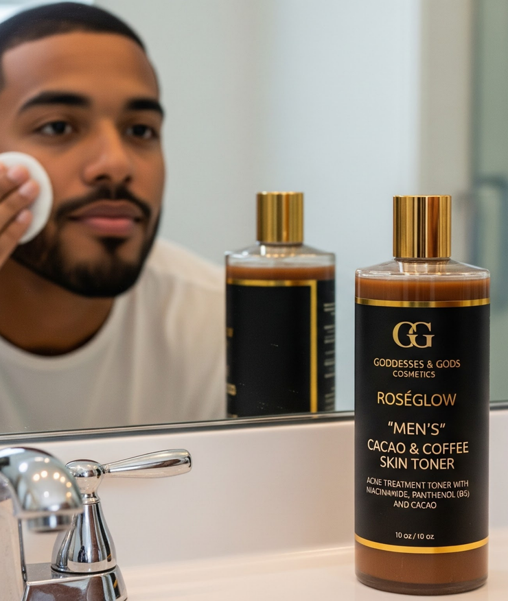 RoséGlow Mens ☕ Cacao & Coffee Skin Toner