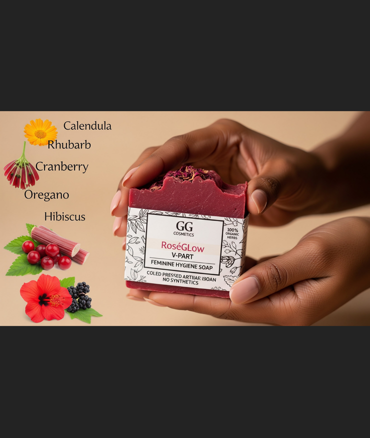 RoséGlow  V- Part Feminine  Hygiene Cold Pressed Artisan Soaps