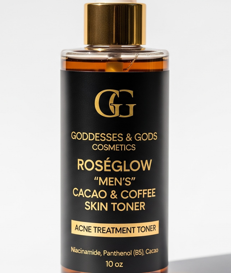 RoséGlow Mens ☕ Cacao & Coffee Skin Toner