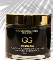 "RoséGlow"  Blackseed & Black Turmeric Bubble Mask