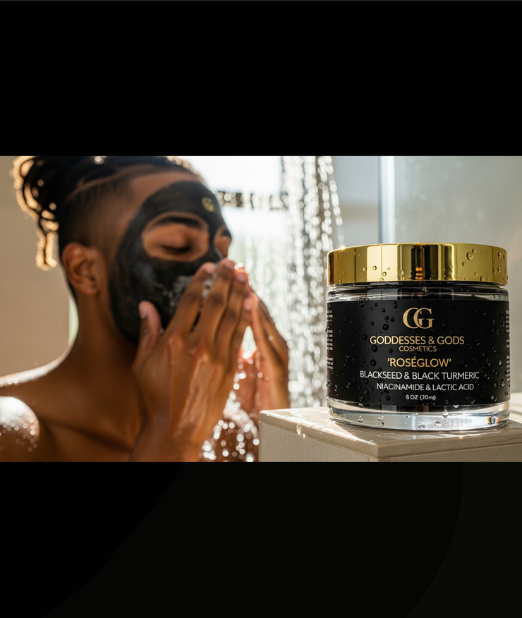 "RoséGlow"  Blackseed & Black Turmeric Bubble Mask