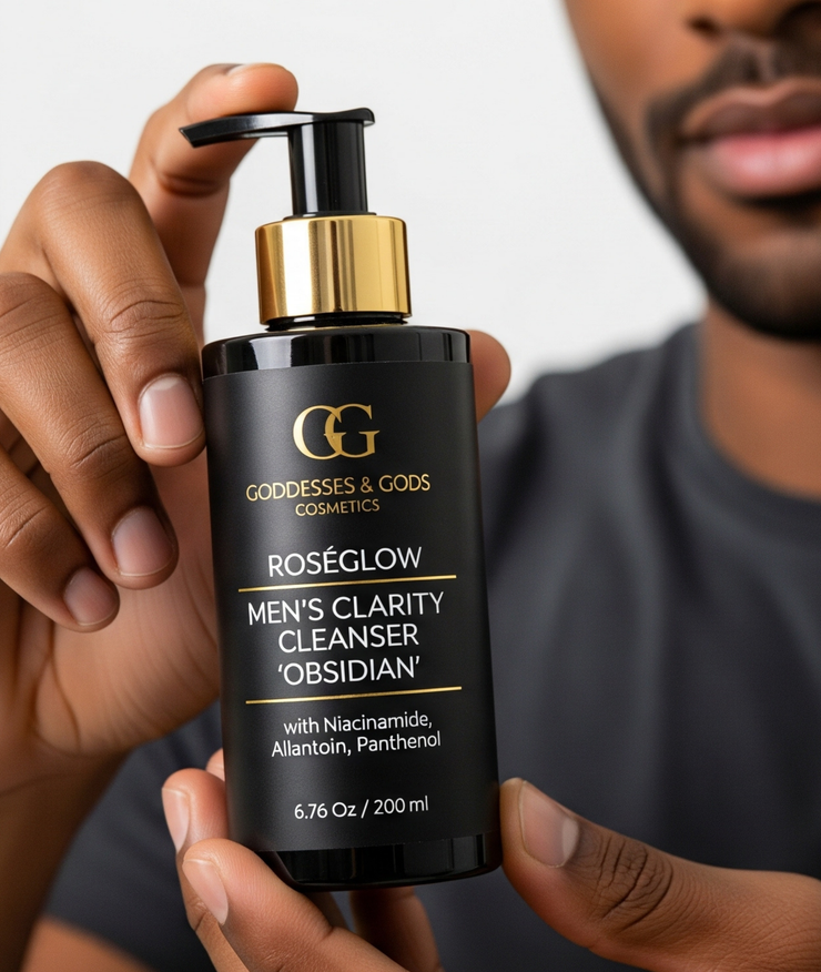 Men’s RoséGlow Clarity Face Cleanser "Obsidian"